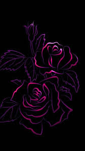 Gothic Black And Blue Roses Neon Roses Pink Neon Wallpaper Neon Wallpaper Gothic Wallpaper
