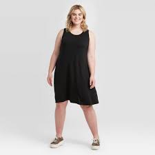 Maybe you would like to learn more about one of these? Women S Plus Size Sleeveless Knit Swing Dress Ava Viv Black X Target