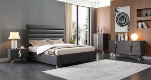 Check spelling or type a new query. Lucy Nicola Grey Leatherette Oak Veneer Modern Bedroom Collection By Vig Choice Custom Home Decor