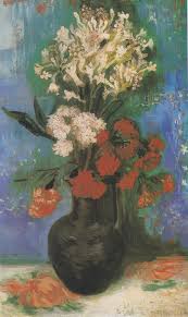 1st, three large sunflowers in a green vase, light background (size 15 canvas) a; Still Life Paintings By Vincent Van Gogh Paris Wikipedia Van Gogh Flowers Vincent Van Gogh Art Van Gogh Art