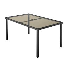 Get the best deal for glass patio & garden tables from the largest online selection at ebay.com. Stylewell 60 In X 38 In Mix And Match Steel Rectangular Outdoor Patio Dining Table With Glass Top Fts61273 The Home Depot Dining Table Patio Dining Table Patio Table