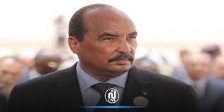 الرئيس الموريتاني المنتهية ولايته محمد ولد عبد العزيز خلال مراسم أداء خلفه اليمين الدستورية في نواكشوط في 1 آب/أغسطس 2019. S45l8arehwjusm