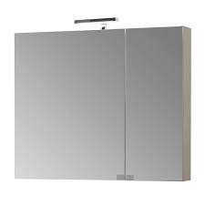 Uno specchio da bagno contenitore fa al caso vostro. Specchio Con Illuminazione Integrata Completo Di Faretto Bagno Rettangolare Pisa L 81 X H 70 Cm Leroy Merlin