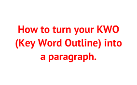 Click home and, in the paragraph group, click the arrow next to multilevel list. Turn A Kwo Into A Paragraph By Benjamin Fugitt