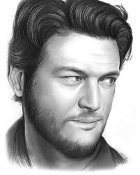 Celebrity Drawing - Blake Shelton By Greg Joens