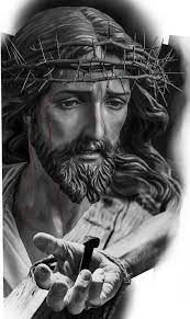 Drawing jesus face tattoo design. Pin On Arte Religioso