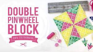 Time To Fiesta Double Pinwheel Quilt Block Tutorial