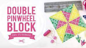 Time To Fiesta Double Pinwheel Quilt Block Tutorial