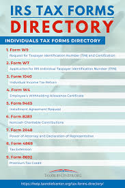 Tax Forms Directory Comprehensive Irs Tax Forms Guide Irs Tax Forms Irs Taxes Tax Forms