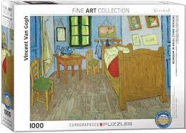 Il s'agit d'une huile sur toile peinte en 1888 de format 72 x 90 cm actuellement exposée au musée van gogh d'amsterdam. Bedroom In Arles Puzzle 1000 Pcs By Vincent Van Gogh Mintyfresh