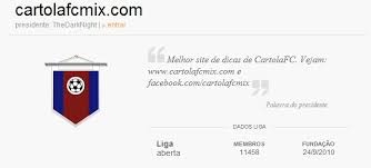 Dicas, novidades e escalações do cartola fc. Giro Nas Ligas Do Cartolafc Mix