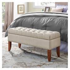 Mullen Hinged Top Button Tufted Storage Bed Bench Pulaski Storage Bench Bedroom Bed Bench Upholstered Storage