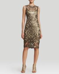Tadashi Shoji Dress Sleeveless Illusion Neckline Sequin Lace Sheath Bloomingdales S Tadashi Shoji Dress Lace Cocktail Dress Lace Tadashi Shoji Dresses