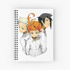 Anna x emma tpn / manga beautiful in white thepromisedneverland : Das Nimmerland Versprochen Emma X Ray X Norman Spiralblock Von Quentinr Redbubble