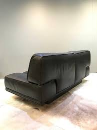 Italian Black Leather 2 Seat Sofa By Arketipo Deep Sofa Long Sofa Plush Sofa
