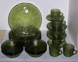 S anchor hocking fairfield avocado green water goblet. 30 Pieces Anchor Hocking Avocado Green Soreno Dinnerware Cereal Bowls Plates 411752208