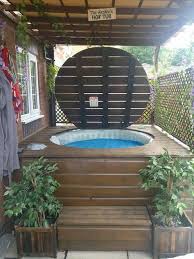 Adam Liverpool This Setup Provides A Great Home For Adam S Lay Z Spa The Decked Hot Tub Surround Adds That Hot Tub Garden Hot Tub Outdoor Hot Tub Backyard