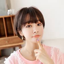 These short korean hairstyles give a cool, soft and charming look to women at the same time. Usd 36 55 Wig Woman Short Hair Round Face Bobo Korean Bobo Head Temperament Repair Face Natural Lifey Handsome Net Red Zier Shape Wholesale From China Online Shopping Buy Asian Products