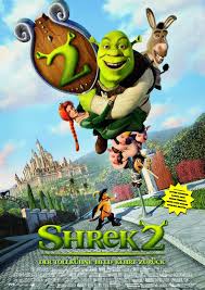 Shrek, fiona and donkey set off to far, far away to meet fiona's mother and father. Shrek 2 2004 Movie Posters 1 Of 9