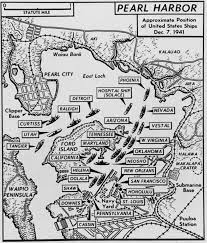Pearl harbor is located on the hawaiian island of oahu. Japanese Pilot S Map Of Pearl Harbor Attack Now At Library Library Of Congress Blog