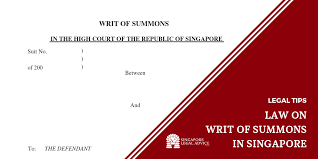 Certified medical test results e.g. Law On Writ Of Summons In Singapore Singaporelegaladvice Com