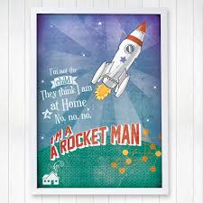 Elton john honky chateau rocket man. Elton John Rocket Man A3 Poster Space Theme Digital Etsy Nursery Art Prints Poster Prints Nursery Art