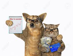 Show the world you support the paws with the leader dog visa credit card! The Cat Holds A Credit Card And A Fan Of Dollars The Dog Holds A Notebook With A Financial Chart They Stand Hugging White Background Isolated Stock Photo Picture And Royalty Free