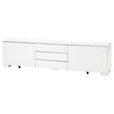 Weight capacity for a large tv, and the bottom has. Besta Burs High Gloss White Tv Bench 180x41x49 Cm Ikea