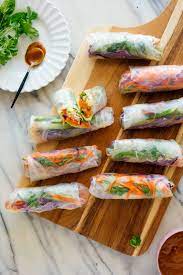Savory spring roll recipes are perfect to make for spring and summer! Fresh Spring Rolls With Peanut Sauce Cookie And Kate