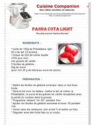 Panna Cotta Light Compagnion Recette Recette Companion Recette Companion Moulinex