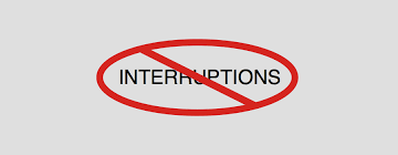 A break in the continuity of something internet service interruptions. Interruption Tip Sheet Andie Al