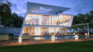 Small Modern Villa Visopt Vray Render Night Shot By Yehia El Hussiny Villa Model Homes Modern