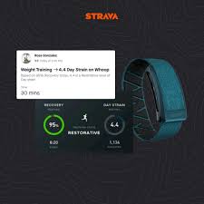 Ein kleiner armreif, der ständig die herzfrequenz misst, und über . Wear A Whoop Sync It With Strava A Post By The Strava Club On Strava