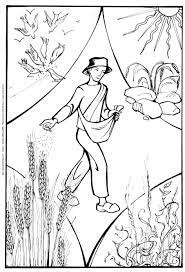 la parabole du semeur dessin ecole dimanche loisirs creatifs lies a bible travaux manuels catechisme coloriage hippopotame adulte