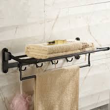 Matt black monobloc accessory 2 fixing points per support plate, oblong holes direct fixing on the wall (no interface between the wall and the accessory) 1 grub. Intbuying Black Bathroom Towel Rack Wall Mounted Towel Shelf Holder Lowest Price Walmart Canada