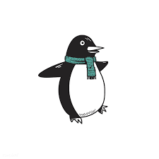 download premium vector of hand drawn penguin wearing a scarf christmast