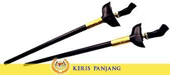 The keris panjang diraja is the keris of the government symbolising power and authority. Keris Panjang Diraja Pahang Sal Kaa