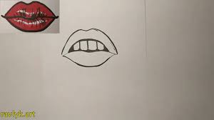 Begin by drawing a curved square with rounded corners. How To Draw Lips A Simple Step By Step Lesson For Beginners Ravlyk