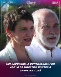La UDI anunció que llevará ante la Contraloría General de la República los  dichos del ministro de Vivienda, Carlos Montes (PS), quien expresó su apoyo  público a la abanderada presidencial del PPD,