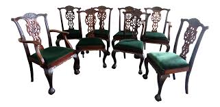 Early 20th Century Vintage Georgian Style Dining Chairs Set Of 8 Dining Chairs Dining Chair Set Chair
