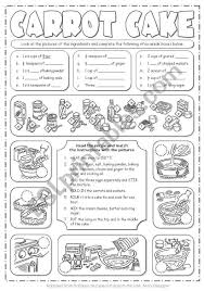 Carrot Cake Recipe Worksheet Carrot Cake Recipe Reading Comprehension Worksheets Worksheets For Kids