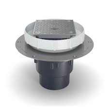 Zurn 5 In Pvc Cleanout With Nickel Bronze Cover Stainless Steel Deck Plate And 2 In X 3 In Outlet Steel Deck Stainless Steel Steel