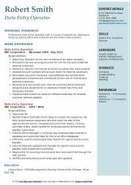 Data Entry Operator Resume Samples Qwikresume