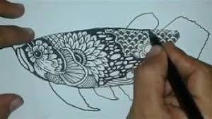 Kumpulan gambar doodle art nama, huruf, tulisan yang simple, keren, mudah, bagus, unik, lucu, sederhana. How To Draw Vignette Fish Tangle Art Gambar Batik Ikan Youtube