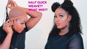 30 Minutes Half Up Half Down Quick Weave On A Cap Video Quick Weave Hairstyles Quick Weave Hair Styles