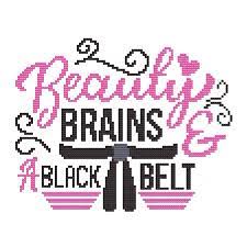 Band samplers are iconic in cross stitch history and still popular subjects for today's patterns and i admit i certainly love them as much as the. Beauty Brains And A Black Belt Counted Cross Stitch Pattern