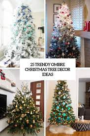 Featuring a gorgeous gradient palette, this tree starts with black at the top, transitions to gray in the middle, and ends with silver at the bottom. 25 Trendy Ombre Christmas Tree Decor Ideas Digsdigs