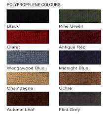 Classic Car Carpets For Many Classic Vehicles Colour Charts
