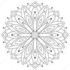 Disegni Rotondi Da Colorare Mandala Rotondo Etnico Orientale