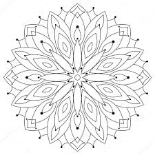 Disegni Rotondi Da Colorare Mandala Rotondo Etnico Orientale
